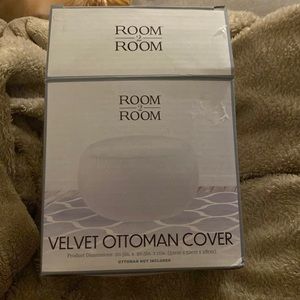 White velvet ottoman cover!!